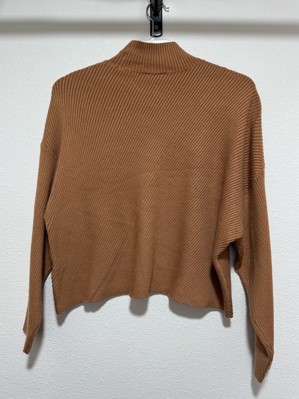 Maeve by Anthropologie Mock Neck Sweater in Camel Brown size Medium Fall NWOT - Picture 4 of 6